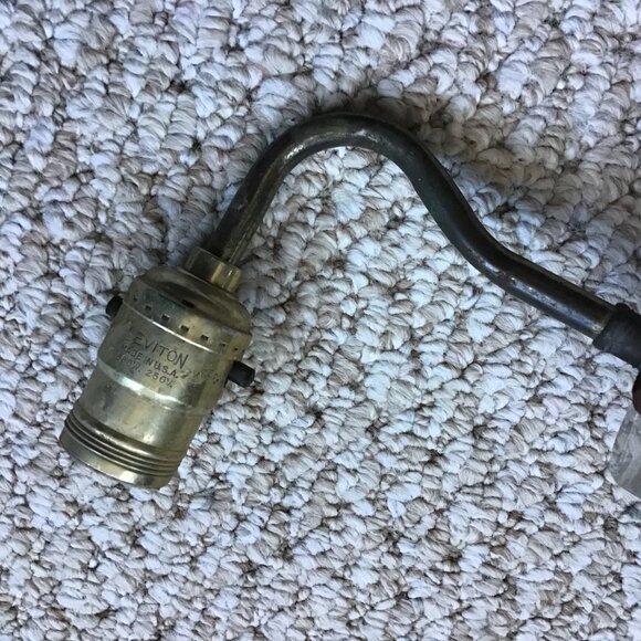 Vintage Clear Glass Wall Light Fixture - Antique Light - Restoration Light - Picture 7 of 7